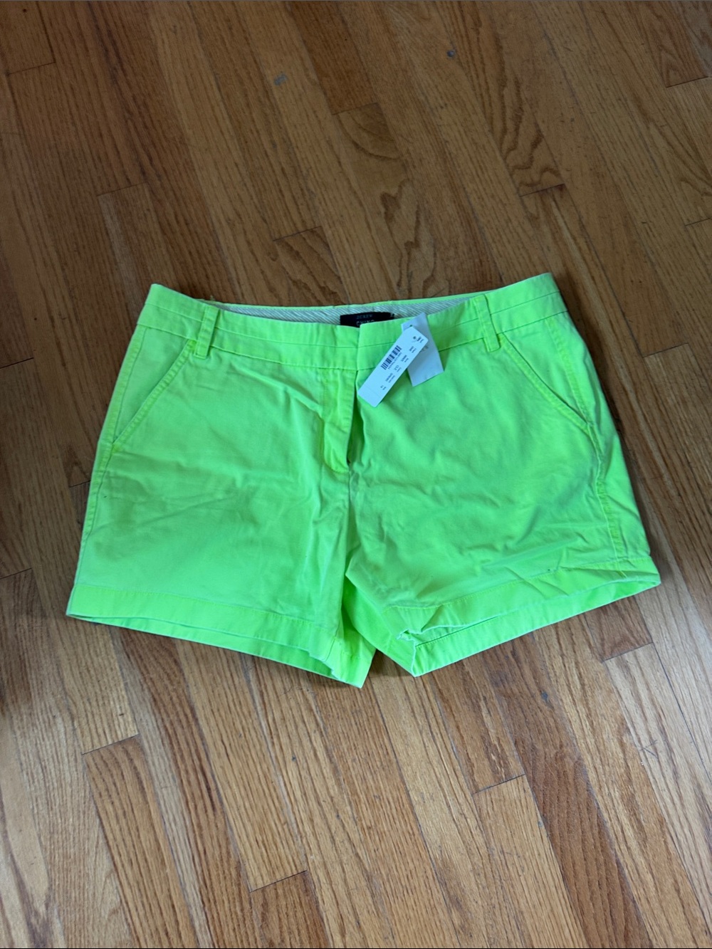 J. Crew Neon Lime Chino Shorts